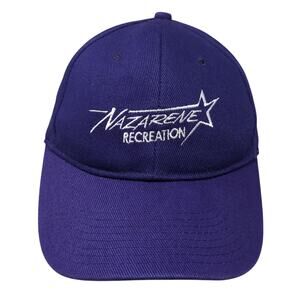 Nazarene Recreation Strapback Baseball Cap Purple One Size Adjustable Cotton VKM